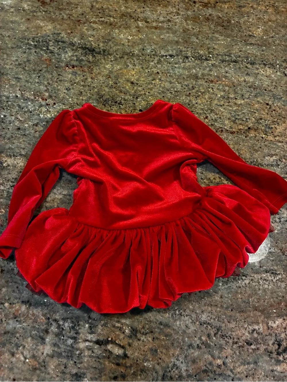 Nannette Red Velvet Bow-Accent Girls Holiday Dress, Size: 12 months